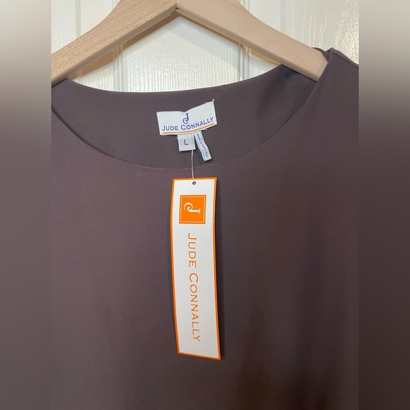 Jude Connally Perry Dress in Brown/Berry Combo Size Large NWT - Picture 4 of 9